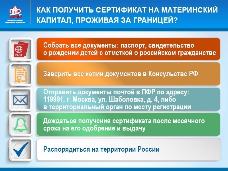 Как получить сертификат на материнский семейный капитал, проживая за границей